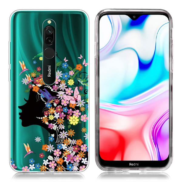 Deco Xiaomi Redmi 8 skal - Blommor multifärg