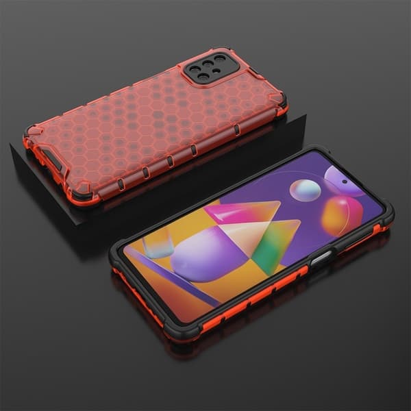 Bofink Honeycomb Samsung Galaxy M31s kotelot - Punainen Red