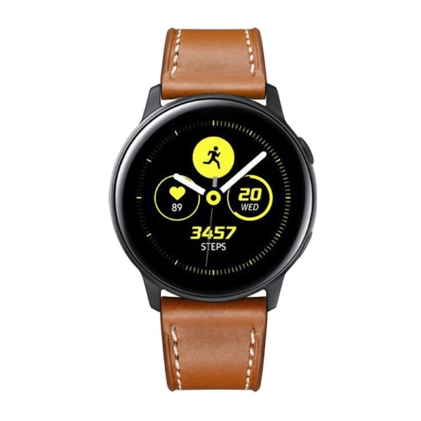 Samsung Galaxy Watch Active / Active 2 - 40mm / Active 2 - 44mm ægte læder Urrem - Brun Brown