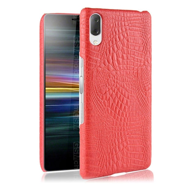 Sony Xperia L3 krokodille tekstur læder etui - Rød Red