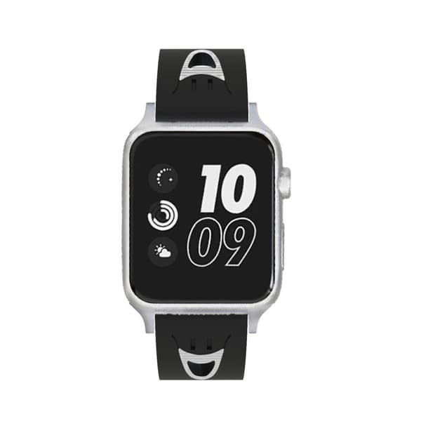 Apple Watch Serie 4 40mm silikoneurrem - sort / hvid Black