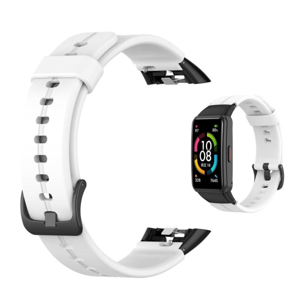 Honor Band 6 adjustable silicone watch strap - White Vit