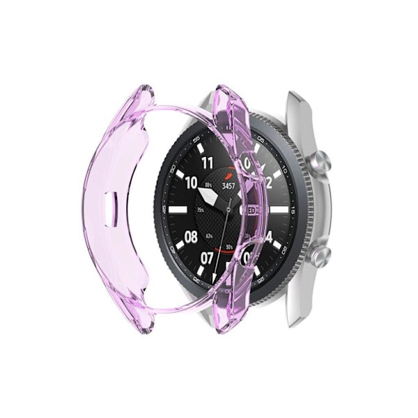 Samsung Galaxy Watch 3 (45mm) läpikuultava kehys - Läpinäkyvä Violetti Purple