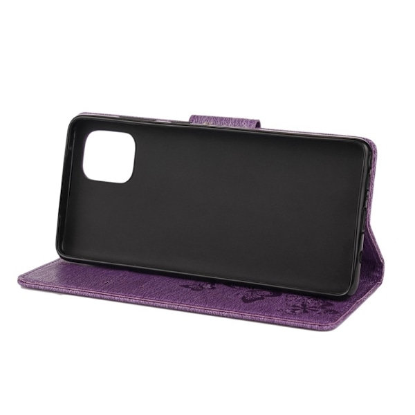 Butterfly läder Samsung Galaxy Note 10 Lite fodral - Lila Lila