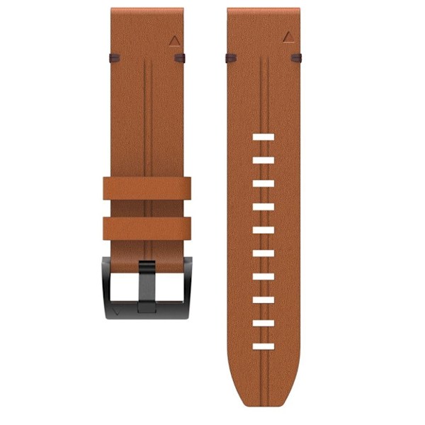 Garmin Fenix 6X ægte læder Urrem - Brun Brown