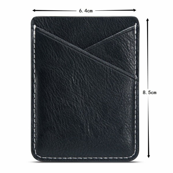 MUXMA Universal leather card holder - Black Svart