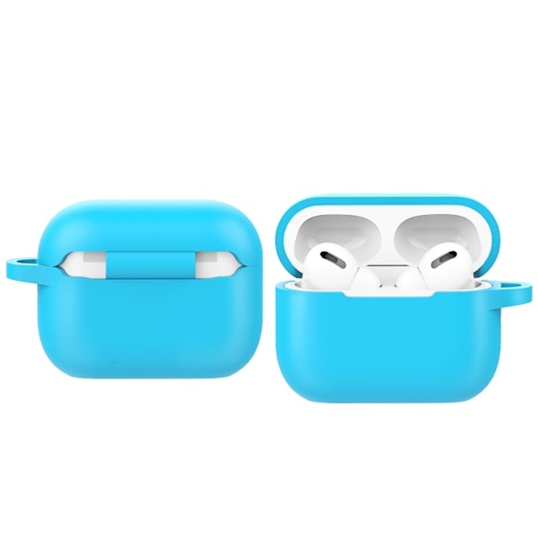 AirPods Pro 2 silikonetui med spenne - Himmelblå Blue