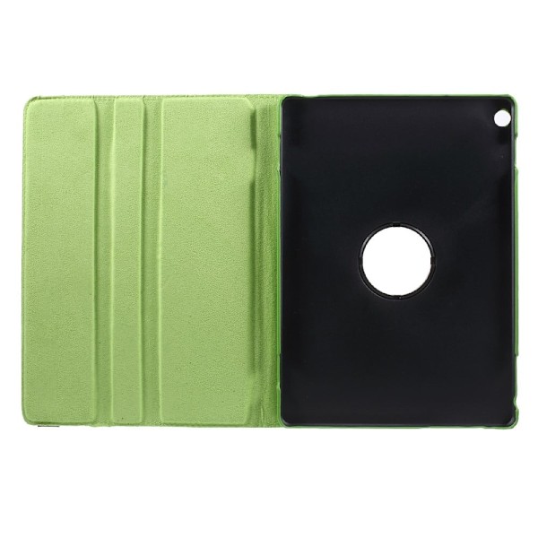 Huawei MediaPad M3 Lite 10.1 Læder etui med roterende stand - Grøn Green