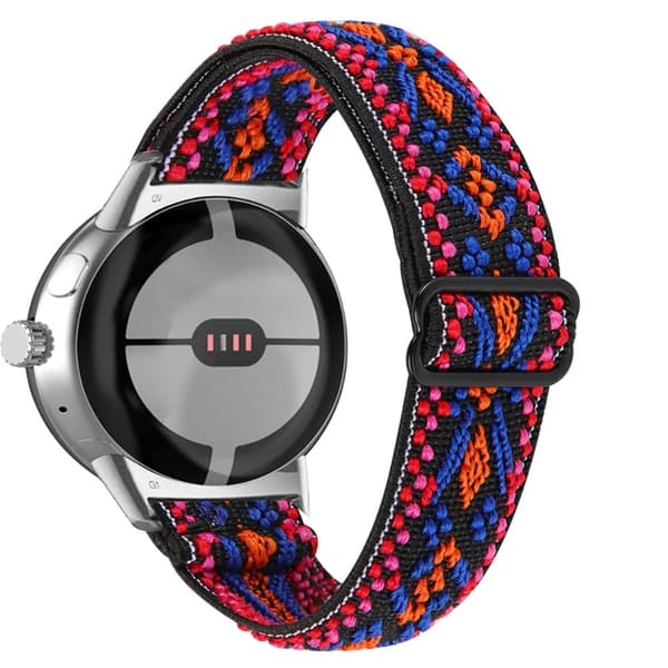 Klockarmband i flätad stil till Google Pixel Watch - Röd / Röd Röd