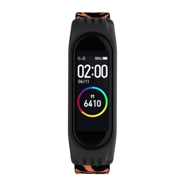 Xiaomi Mi Smart Band 6 / 5 nylonklokkebånd - Leopardstruktur Multicolor