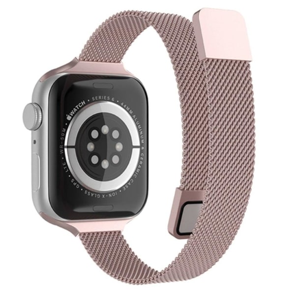 Milanolainen ruostumattomasta teräksestä valmistettu ranneke Apple Watchille (41mm) - Ruusu Vaaleanpunainen Pink