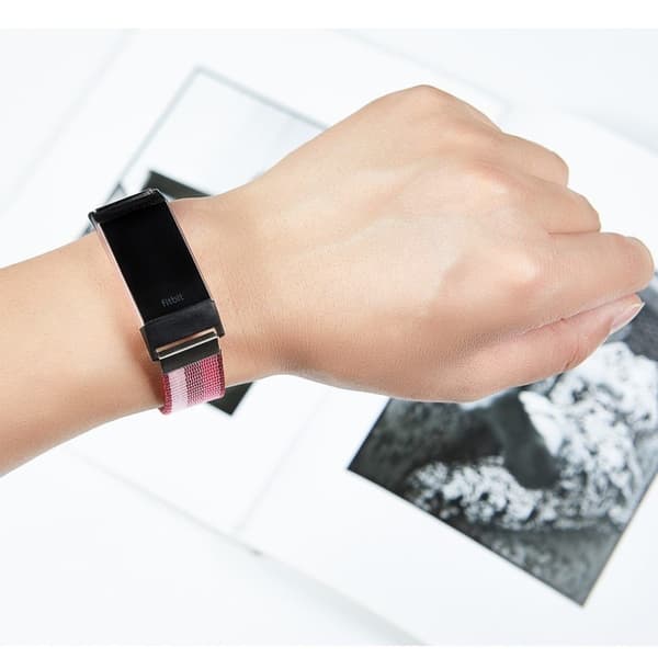 Fitbit Charge 3 mode urrem erstatning - Rød/Hvid Multicolor