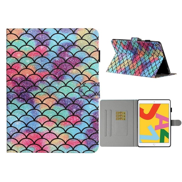 iPad 10.2 (2019) / Air (2019) cool pattern leather flip case - F multifärg