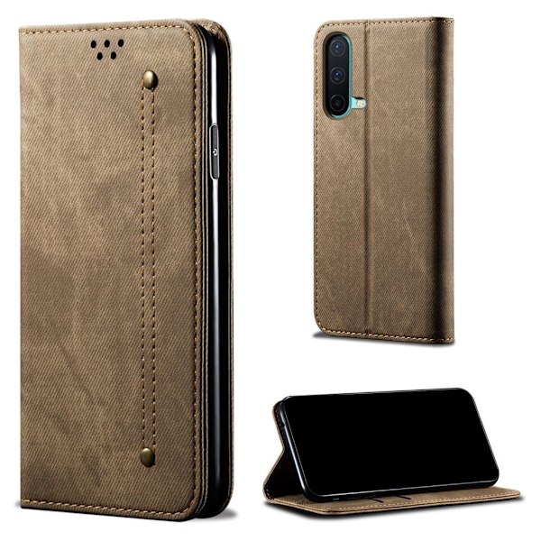 Jeans OnePlus Nord CE 5G flip etui - Grøn Green
