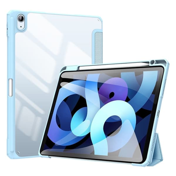 Tri-fold läderfodral för iPad Air (2022) / Air (2020) - Baby Blå Blå