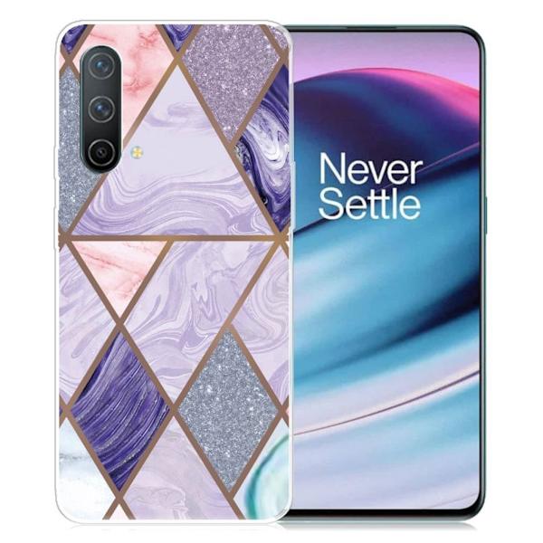 Marmormotiv OnePlus Nord CE 5G skal - Trianglar Och Diamantmarmor multifärg