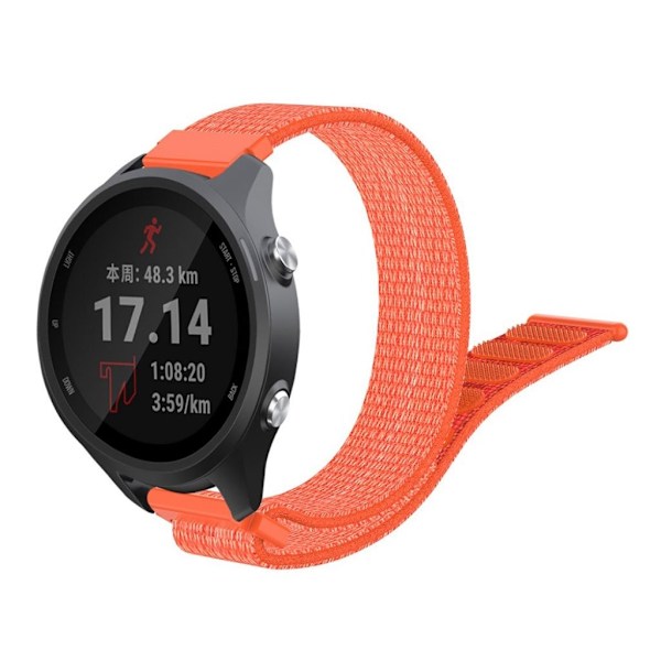 Garmin Forerunner 245 nylon borrelås watch band - Orange Orange