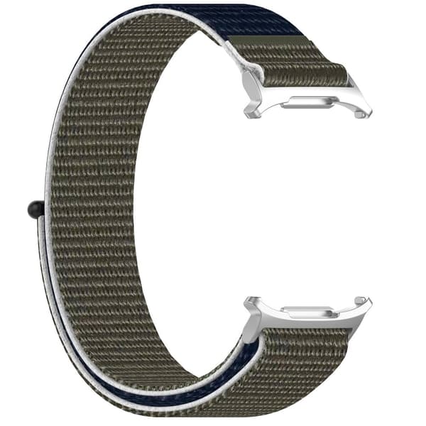 Samsung Galaxy Watch Ultra 47mm Nylon Watch Strap Adjustable Wrist Band Replacement - Grey Blue Silver grey