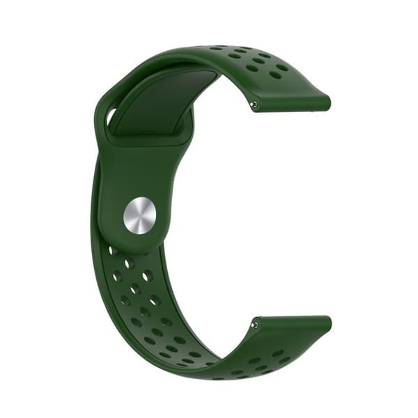 20mm Samsung Galaxy Watch (42mm) silikone Urrem - Militærgrøn Green