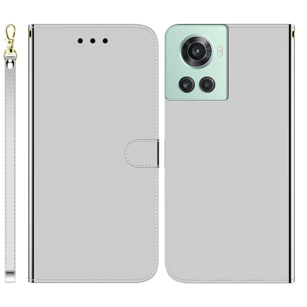 Mirror OnePlus 10R / OnePlus Ace flip-etui - Sølv Silver grey