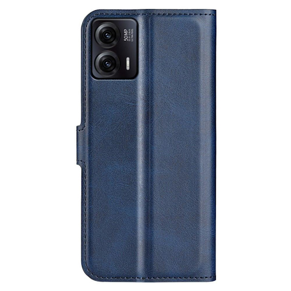 Læderetui med Pung til Motorola Moto G73 - Blå Blue