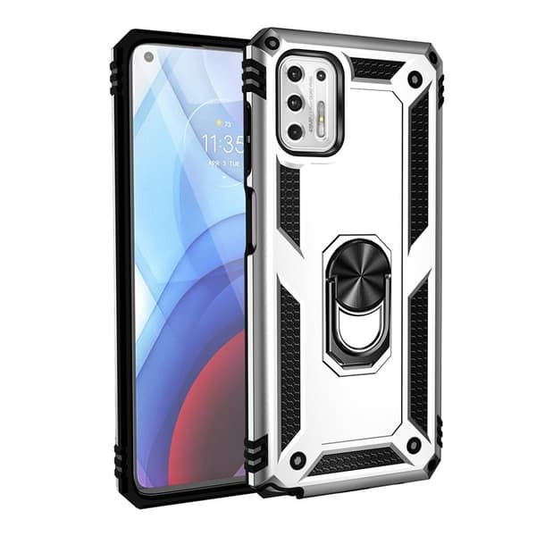 Bofink Combat Motorola Moto G Stylus (2021) skal - Silver/Grå Silvergrå