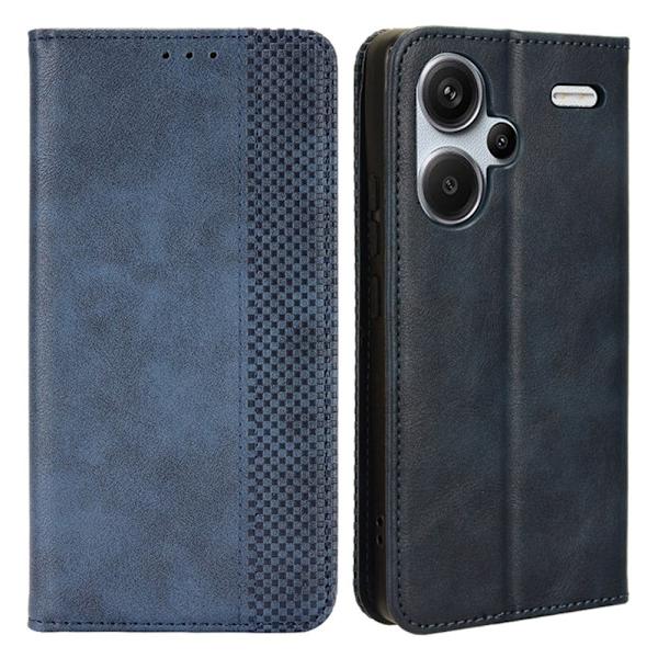 Bofink Vintage Xiaomi Redmi Note 13 Pro Plus läderfodral - Blå Blå