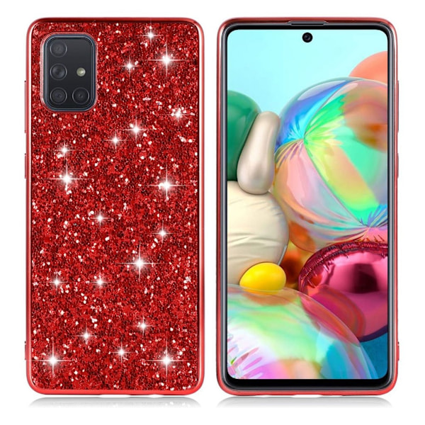 Glitter Samsung Galaxy S10 Lite Cover - Rød Red