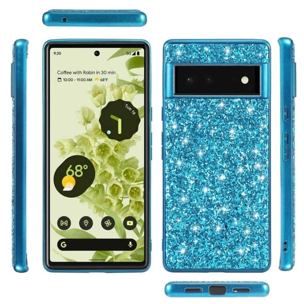 Glitter Google Pixel 7 Pro cover - Rød Red