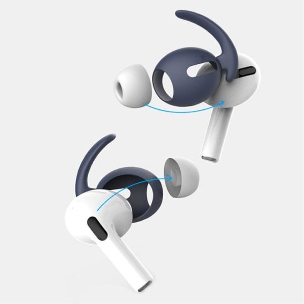 1 par AirPods Pro 2 silikonskydd - Svart Svart
