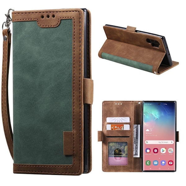 Suburbian läder Samsung Galaxy Note 10 Plus fodral - Grön Grön