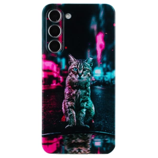 Deco Samsung Galaxy S23 skal - Ljus Och Katt multifärg