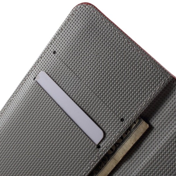 Moberg Samsung Galaxy J1 Læder Etui Med Stander Og  Kortholder - Retro Amerikansk Flag Multicolor