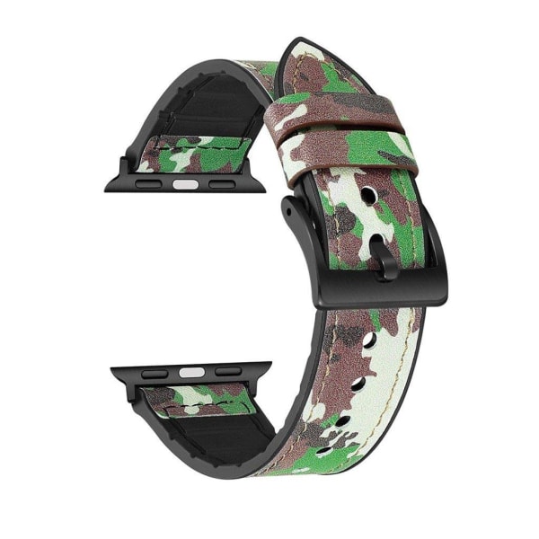 Apple Watch Series 6 / 5 44mm mönster silikon klockarmband - camouflage grön Grön