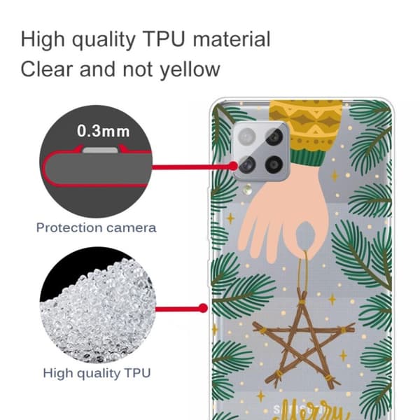 Juleveske til Samsung Galaxy A42 5G - Stjerne Brown