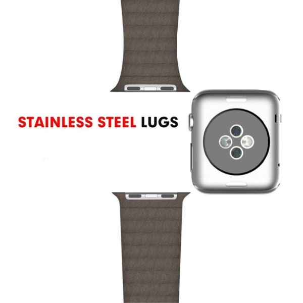 Apple Watch Series 4 40mm utbytbart klockarmband av äkta mjukt r Brun