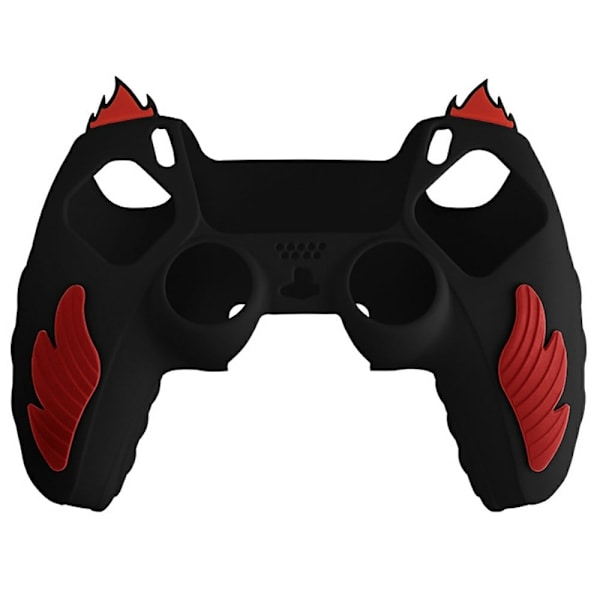 Sony PlayStation 5 Controller Silicone Case Flame Design Shock Absorbing Grip Protective Cover - Black Black