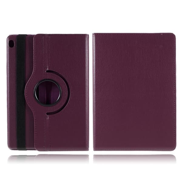 Lenovo Tab M10 360 graders roterbart läderfodral - Lila Lila