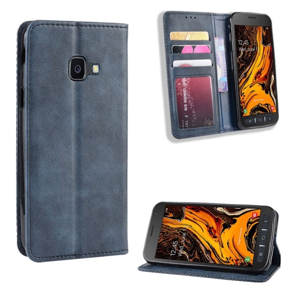 Bofink Vintage läder Samsung Galaxy Xcover 4S fodral - Blå Blå