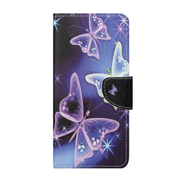 Wonderland Samsung Galaxy S21 Flip etui - Sparkle Butterfly Purple