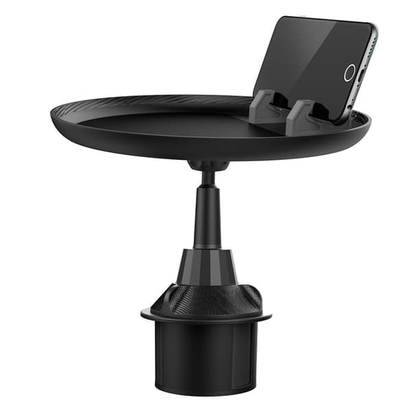 HS-P05 Universell, kort, roterbar bilholder for telefon + matbrett Black