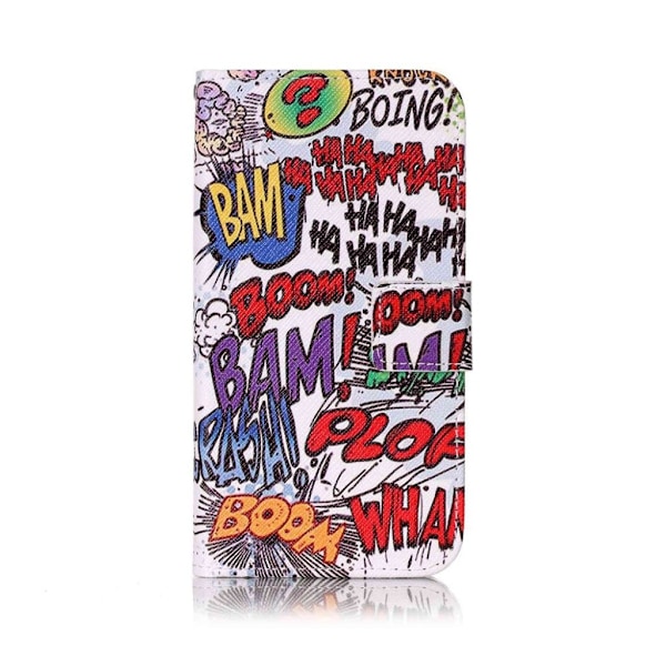 Moberg LG X Screen Nahkakotelo - Hauska Boom Plof Bam Multicolor