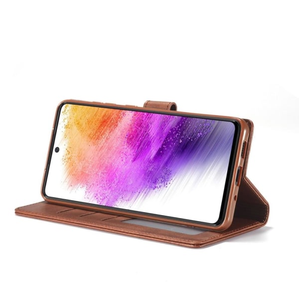 LC.IMEEKE Samsung Galaxy A73 flip etui - Brun Brown