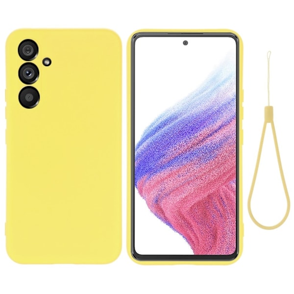 Matt Samsung Galaxy A54 skal av flytande silikon - Gul Gul