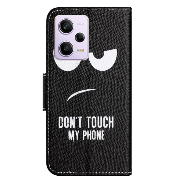 Wonderland Xiaomi Poco X5 / Redmi Note 12 Flip Fodral - Don't Touch My Phone Svart