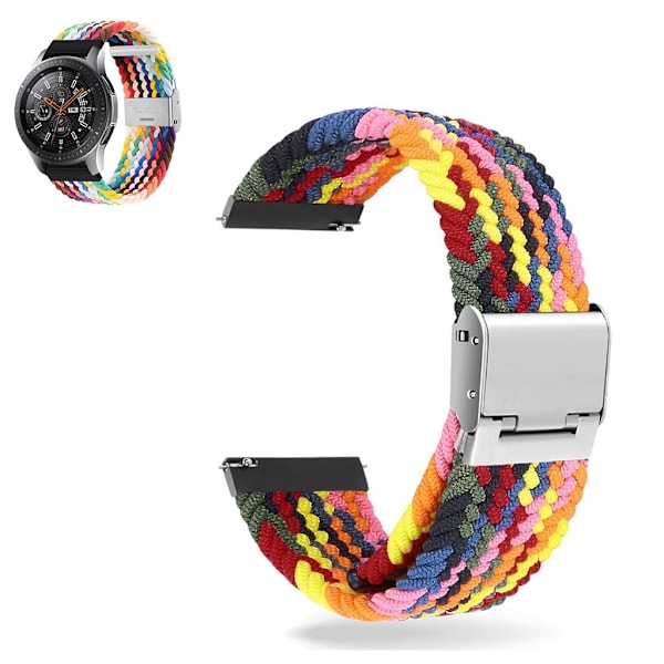 20 mm universel elastisk nylon-urrem - Flerfarvet Multicolor