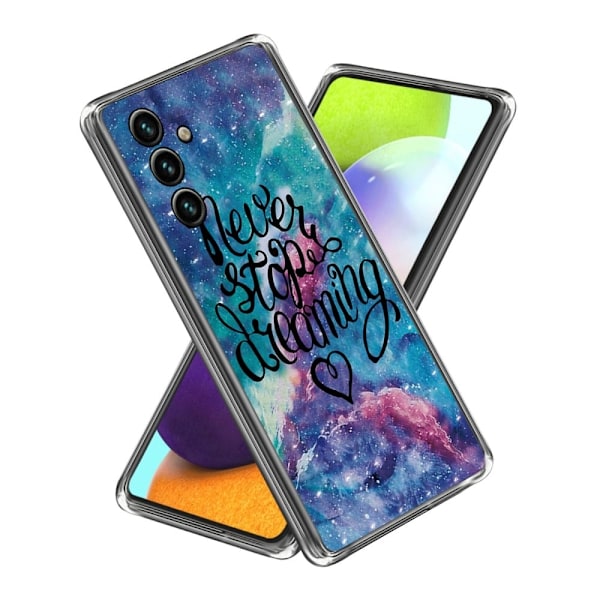 Deco Samsung Galaxy A54 Etui - Never Stop Dreaming Blue