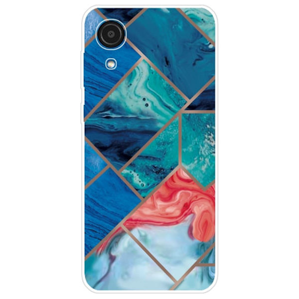 Marble Samsung Galaxy A03 Core Suojakotelo - Sininen And Orange Tile Multicolor