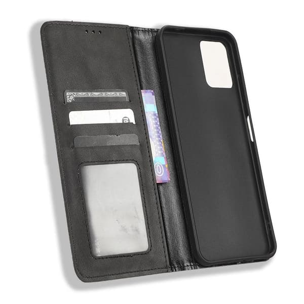 Bofink Vintage T-mobile Revvl 6 Pro Nahkakotelo - Musta Black