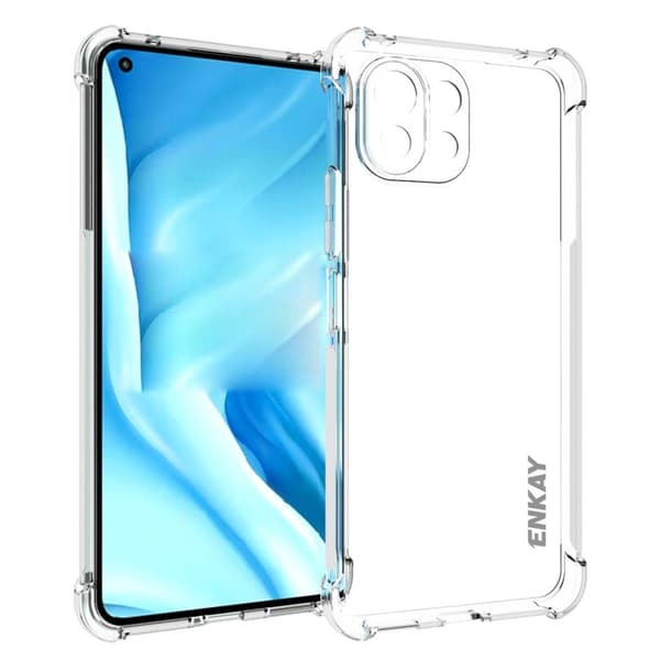 ENKAY klart faldsikkert etui til Xiaomi Mi 11 Lite 5G Transparent